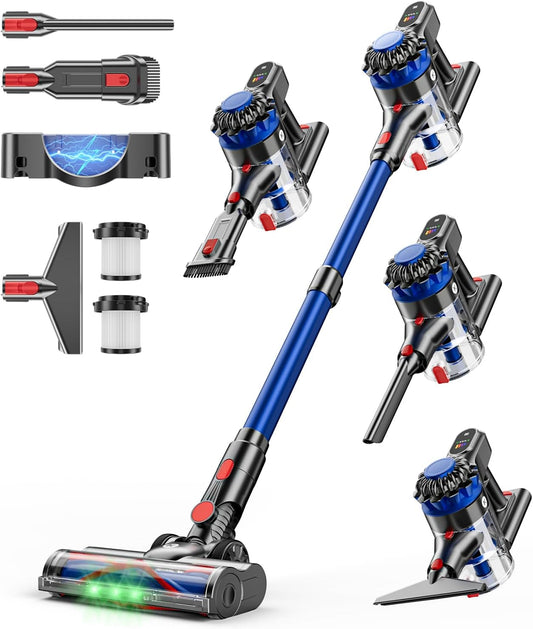 Cordless Vacuum Cleaner, 500W/40Kpa Vacuum Cleaners for Home