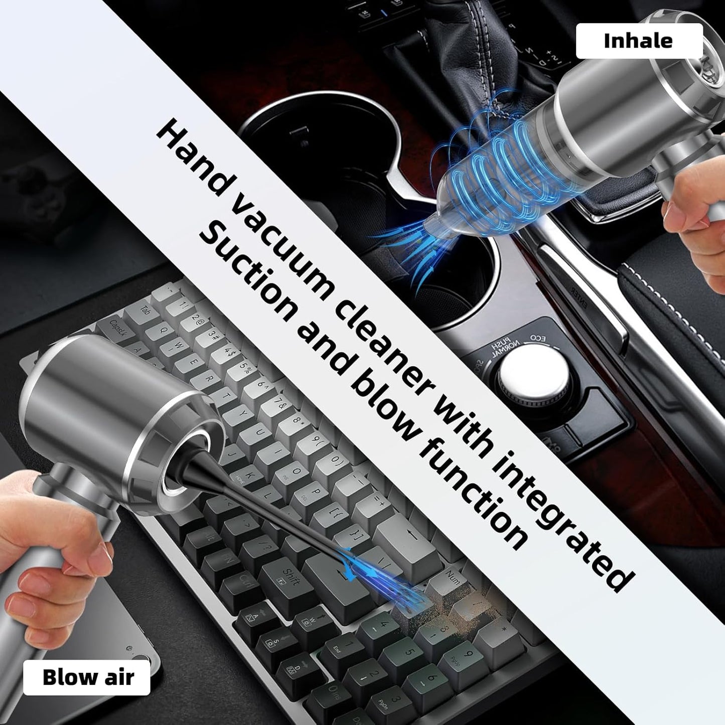 Handheld Vacuum Cleaner, 22000Pa Brushless Motor Cordless Car